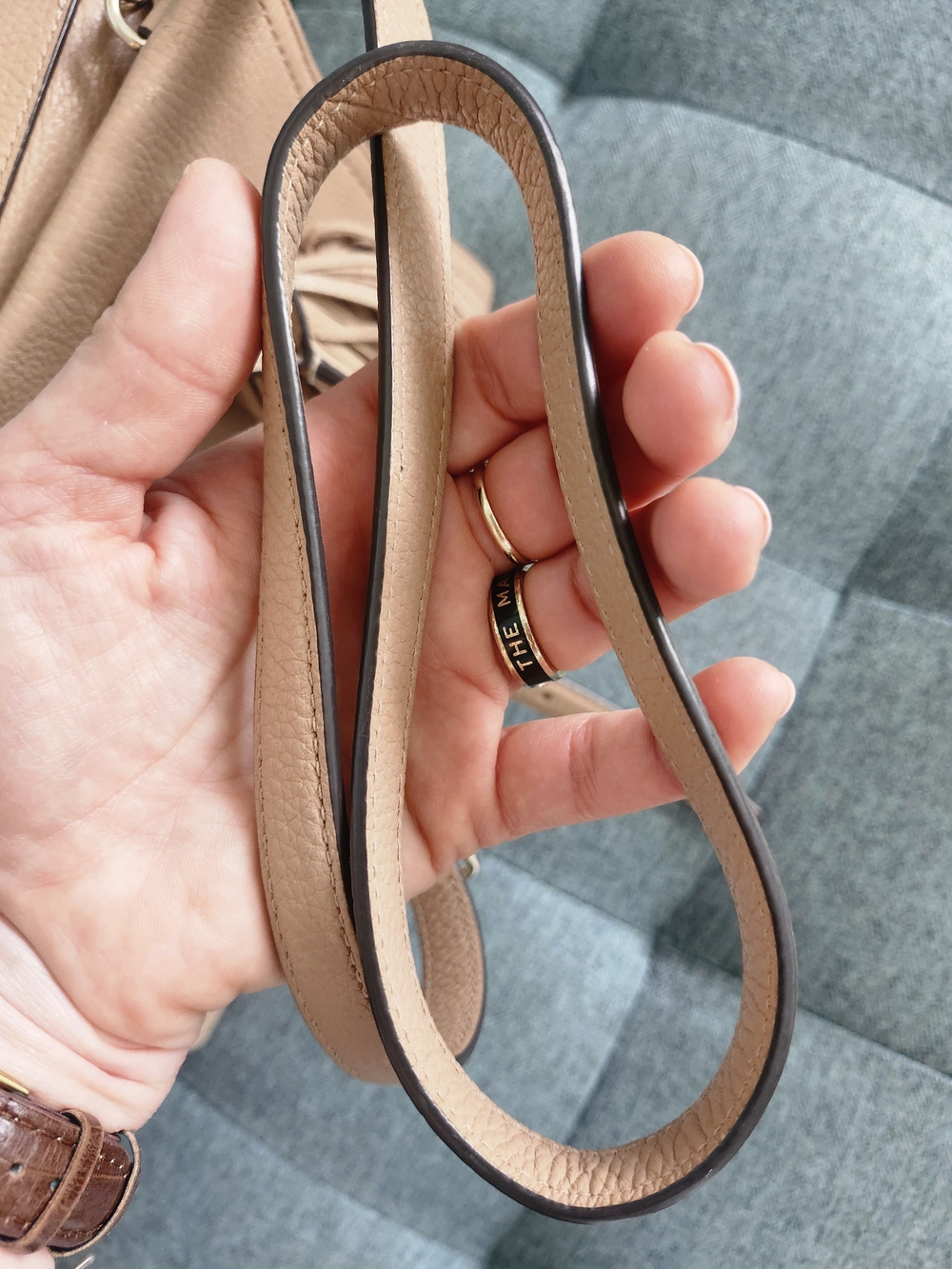 Kate Spade Pebbled Leather Satchel in Blush Tan - Picture 9 of 16